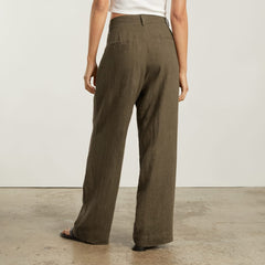 The Linen Way-High庐 Drape Pant | Beech