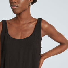 The Naia鈩?Ripple Tank Dress | Black