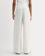 The Linen Way-High庐 Drape Pant | Natural Chambray