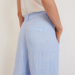 The Linen Way-High庐 Drape Pant | Light Blue