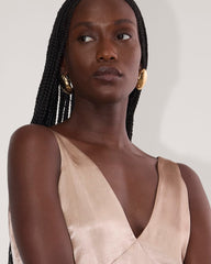 The Satin Slip Dress | Champagne