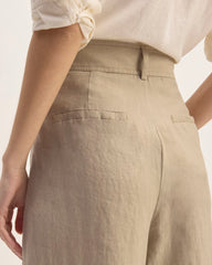 The Linen Way-High庐 Drape Pant | Trench Coat Khaki