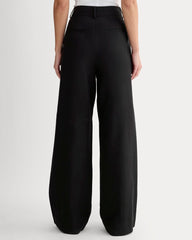 The Draper Pleated Pant in Buttersmooth | Black | 30" Inseam