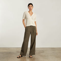 The Linen Way-High庐 Drape Pant | Beech