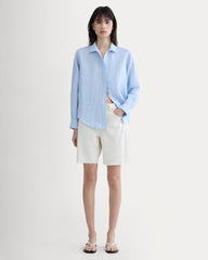 The Must-Have Shirt in Linen | Sky Blue / White