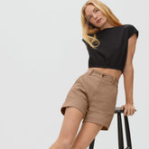 The Way-High® Twill Short | Ash Brown