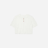 The Vintage Henley Hemp Tee | White