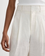 The Linen Way-High庐 Drape Pant | Natural Chambray