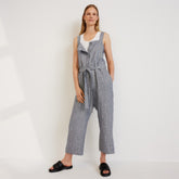 The Linen Jumpsuit | Canvas Tan / Navy