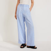 The Linen Way-High庐 Drape Pant | Light Blue