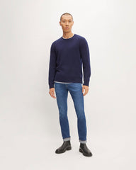 The Premium Merino Crew Neck Sweater | Deep Navy