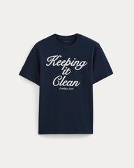 Script Logo Tee | Navy