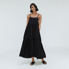 The Naia鈩?Ripple Tiered Maxi Dress | Black