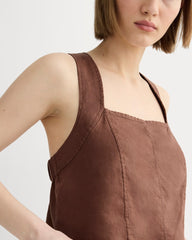 The Crossback Tank in Linen | Cedarwood