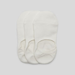 The Organic Cotton No-Show Sock 3-Pack | White