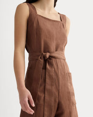 The Utility Coverall in Linen | Cedarwood
