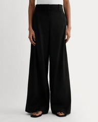 The Wide-Leg Pant in Stretch Linen | Black