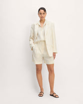 The Linen Way-High庐 Drape Short | Bone