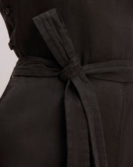 The Linen Side-Button Jumpsuit | Black