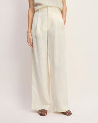 The Linen Way-High庐 Drape Pant | Bone