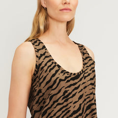 The Poplin Summer Dress | Tiger Stripe Toasted Coconut