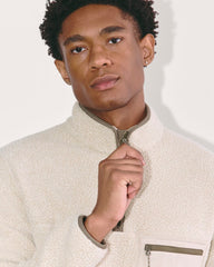 The Teddy Quarter-Zip Fleece | Heathered Oat