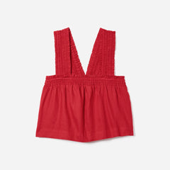 The Smocked Linen Cami | Goji Berry