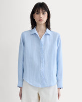 The Must-Have Shirt in Linen | Sky Blue / White