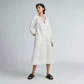 The Raglan Sleeve Poplin Dress | Black / Canvas Tan
