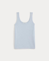 Lace-Trimmed Tank in Fine Linen | Skywriting