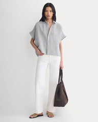The Boxy Shirt in Linen | Agave Green