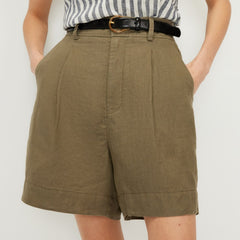The Linen Way-High庐 Drape Short | Kalamata