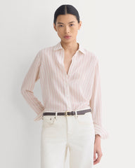 The Must-Have Shirt in Washable Silk | Bone / Rose