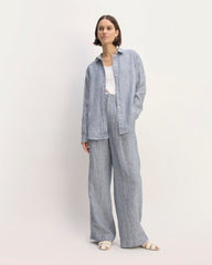 The Must-Have Shirt in Linen | White / Blue