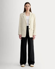 The Oversized Blazer in Stretch Linen | Birch