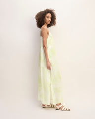 The ESENSMOD x Marques' Almeida Satin Tie-Dye Dress | Seafoam Tie-Dye
