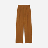 The Linen Way-High庐 Drape Pant | Tawny Brown