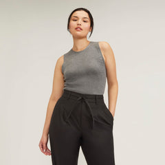 The Tank in Ultrasoft Merino | Heather Mid Grey