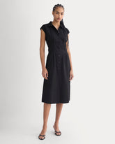 Muscle Shirtdress in Lightweight Cotton | Black