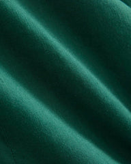 Tie-Neck Dress in Stretch Linen | Evergreen