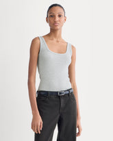 The Luxe Rib聽Square-Neck Tank | Classic Heather Grey