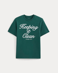 Script Logo Tee | Glazed Green