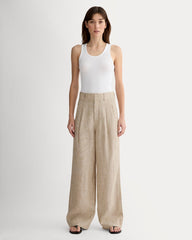 The Linen Way-High庐 Drape Pant | Cornstalk Chambray