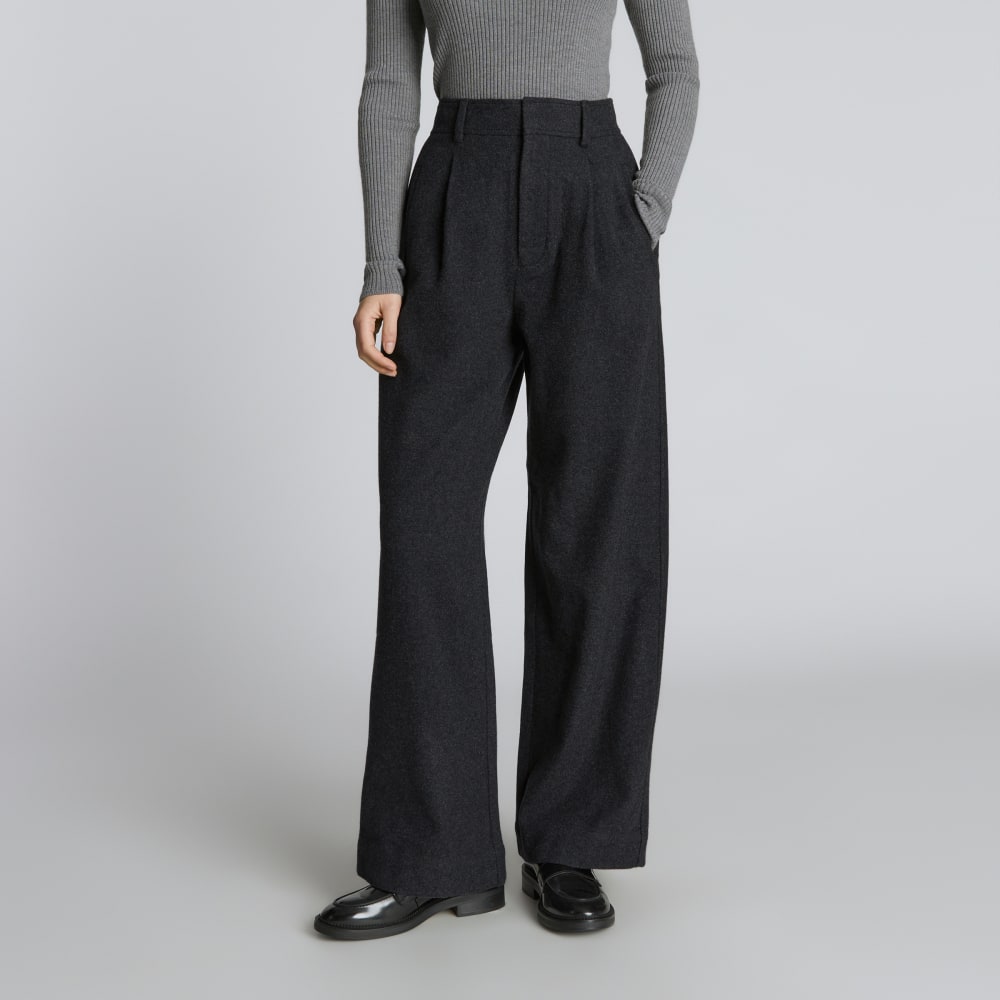 The ReWool庐 Way-High Drape Pant | Heathered Charcoal