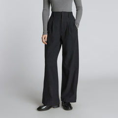 The ReWool庐 Way-High Drape Pant | Heathered Charcoal