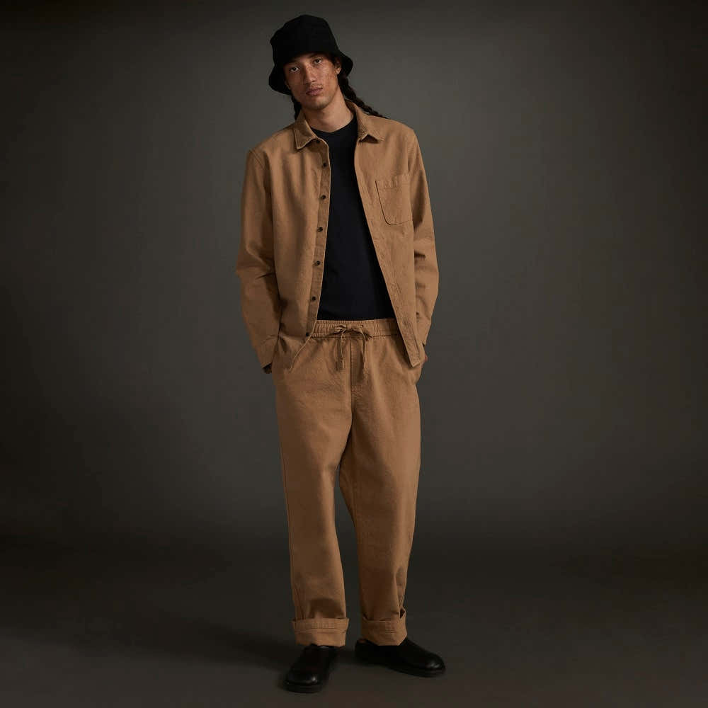 The Canvas Organic Cotton Drawstring Pant | Cappuccino