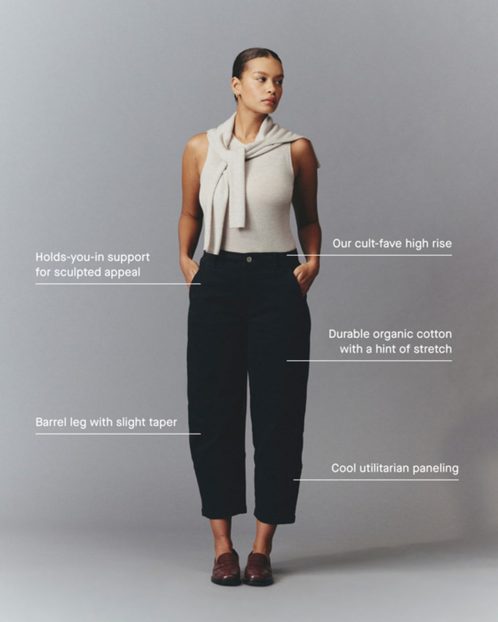 The Utility Barrel Pant | Fog | Regular