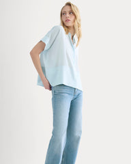 The Boxy Shirt in Washable Silk | Skywriting