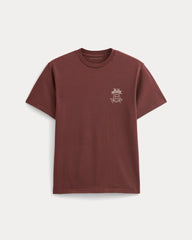ESENSMOD x Peace and Quiet Crest Graphic Tee | Wine