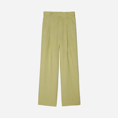 The Linen Way-High庐 Drape Pant | Leek